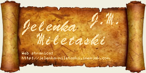 Jelenka Miletaški vizit kartica